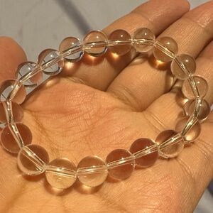 High quality clear quartz beaded bracelet